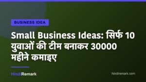 Small Business Ideas: सिर्फ 10 युवाओं की टीम बनाकर 30000 महीने कमाइए