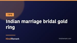 Indian marriage bridal gold ring