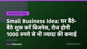 Small Business Idea: घर बैठे-बैठे शुरू करें बिजनेस, रोज होगी 1000 रुपये से भी ज्यादा की कमाई