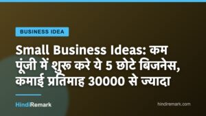 Small Business Ideas: कम पूंजी में शुरू करे ये 5 छोटे बिजनेस, कमाई प्रतिमाह 30000 से ज्यादा