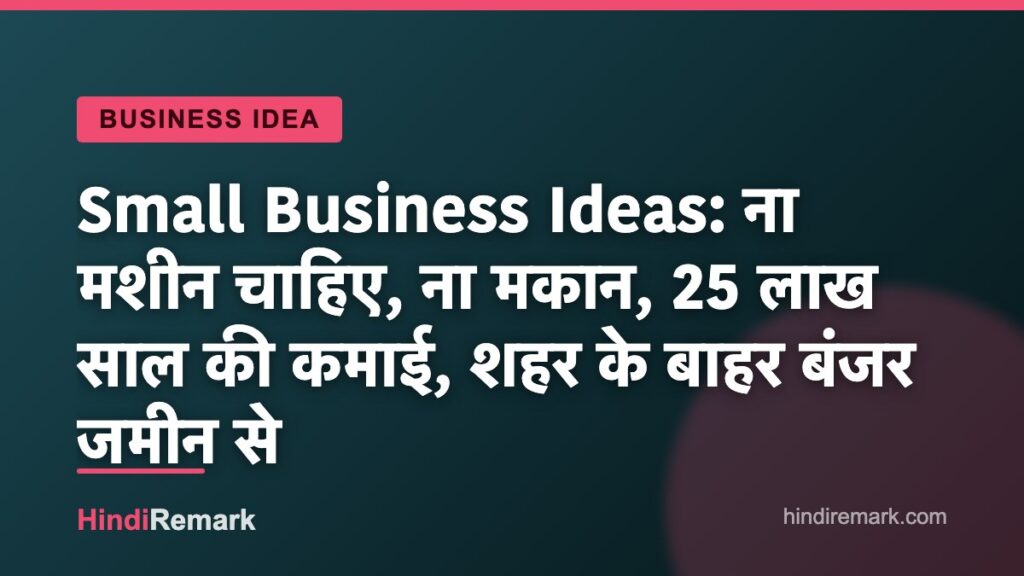 Small Business Ideas: ना मशीन चाहिए, ना मकान, 25 लाख साल की कमाई, शहर के बाहर बंजर जमीन से
