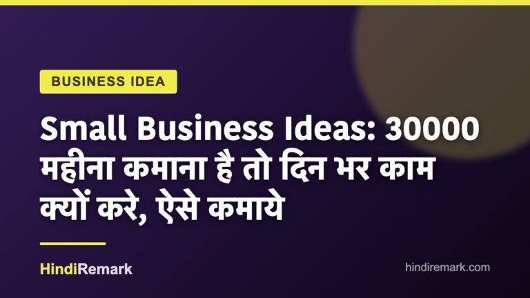 Small Business Ideas: 30000 महीना कमाना है तो दिन भर काम क्यों करे, ऐसे कमाये
