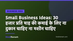 Small Business Ideas: 30 हजार प्रति माह की कमाई के लिए ना दुकान चाहिए ना मशीन चाहिए