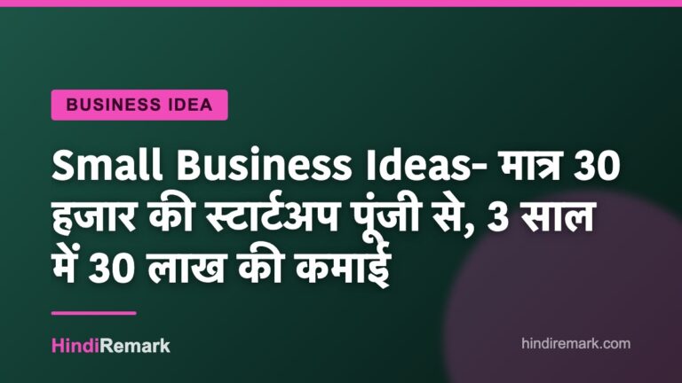 Small Business Ideas- मात्र 30 हजार की स्टार्टअप पूंजी से, 3 साल में 30 लाख की कमाई